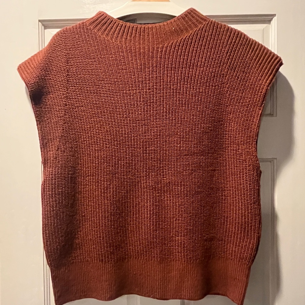 Babaton Aritzia Brown Crew Neck Sweater EUC